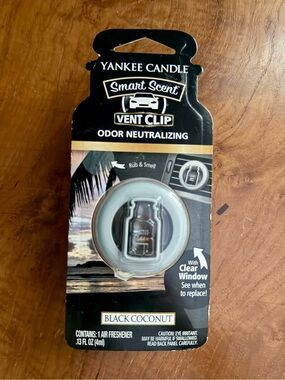 ⭐️2/$12 Black Coconut Yankee Candle Smart Scent Vent Clip- New Retired Scent